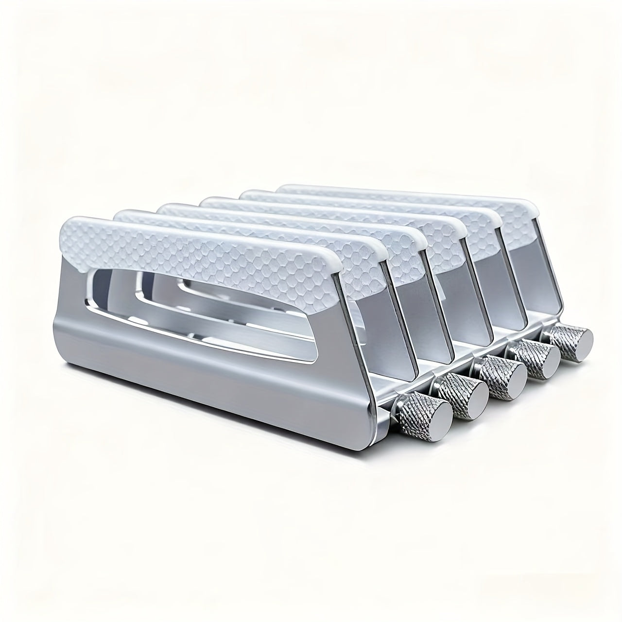 6-Slot Desktop Vertical Laptop Organizer Stand, Adjustable Base Suitable for Laptops, Ipads, Phones, And Study Machines