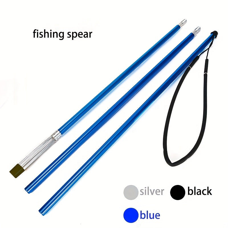 Stainless Steel 5-Prong Fishing Spear with Barbs, 3-Section Portable Multi-Purpose Steel Fork Fishing Spear Gun