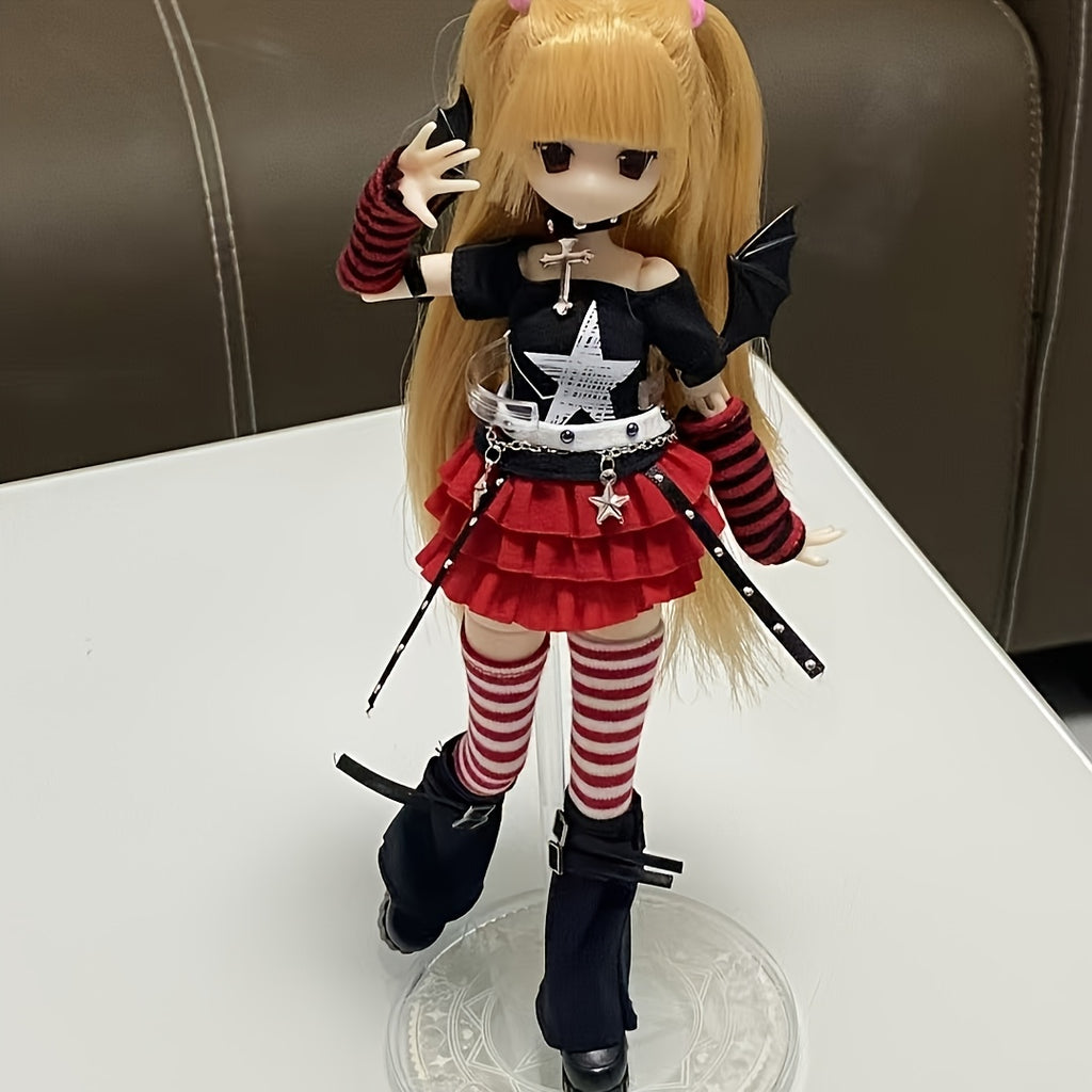Random 1pc: Electrical Street BJD Special Six-Jointed Articulated Doll, MJD Doll, Trendy Toy Figure Collectible Ornament, Multi-Jointed Articulation, Exquisite Clothing Accessories for Dress-Up, Desktop and Home Display