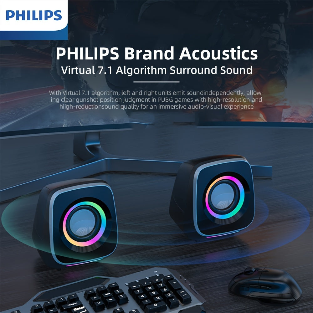 Philips Wired BT Speaker Delivers High Fidelity Sound Quality with Perfect Sound Effects, High Compatibility, Plug And Play, Convenient And Fast. It Also Has BT Connection Function, Making It an Excellent Choice for Music, Movies And Games