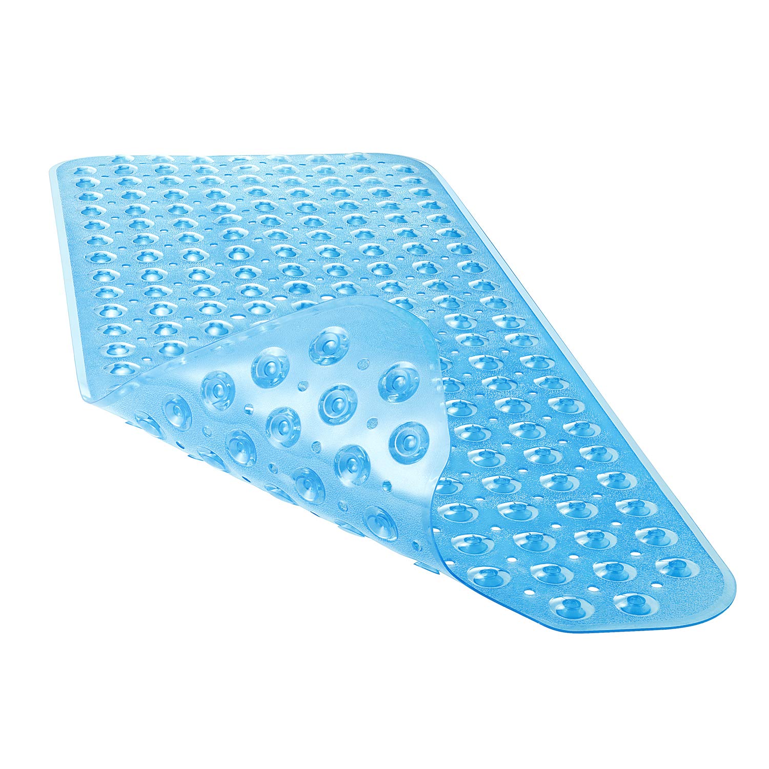 YINENN Bath and Shower Safety Mats 40x16 inch, Non Slip with Suction Cups for Bathroom Stall and Tub Floor, Extra Large and Machine Washable, Drain Holes Keep Bathtub Clean, Beige