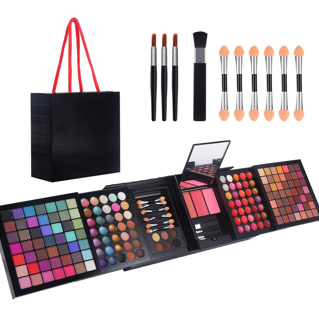 Professional Makeup Kit for Women Full Kit with Mirror 58 Colors All in One Make up Gift Set for Girls Included Eyeshadow,Compact Powder,Blusher,Lipstick,Eyebrow Pencil,Gitter Gel,Eyeliner,Mascara (N)