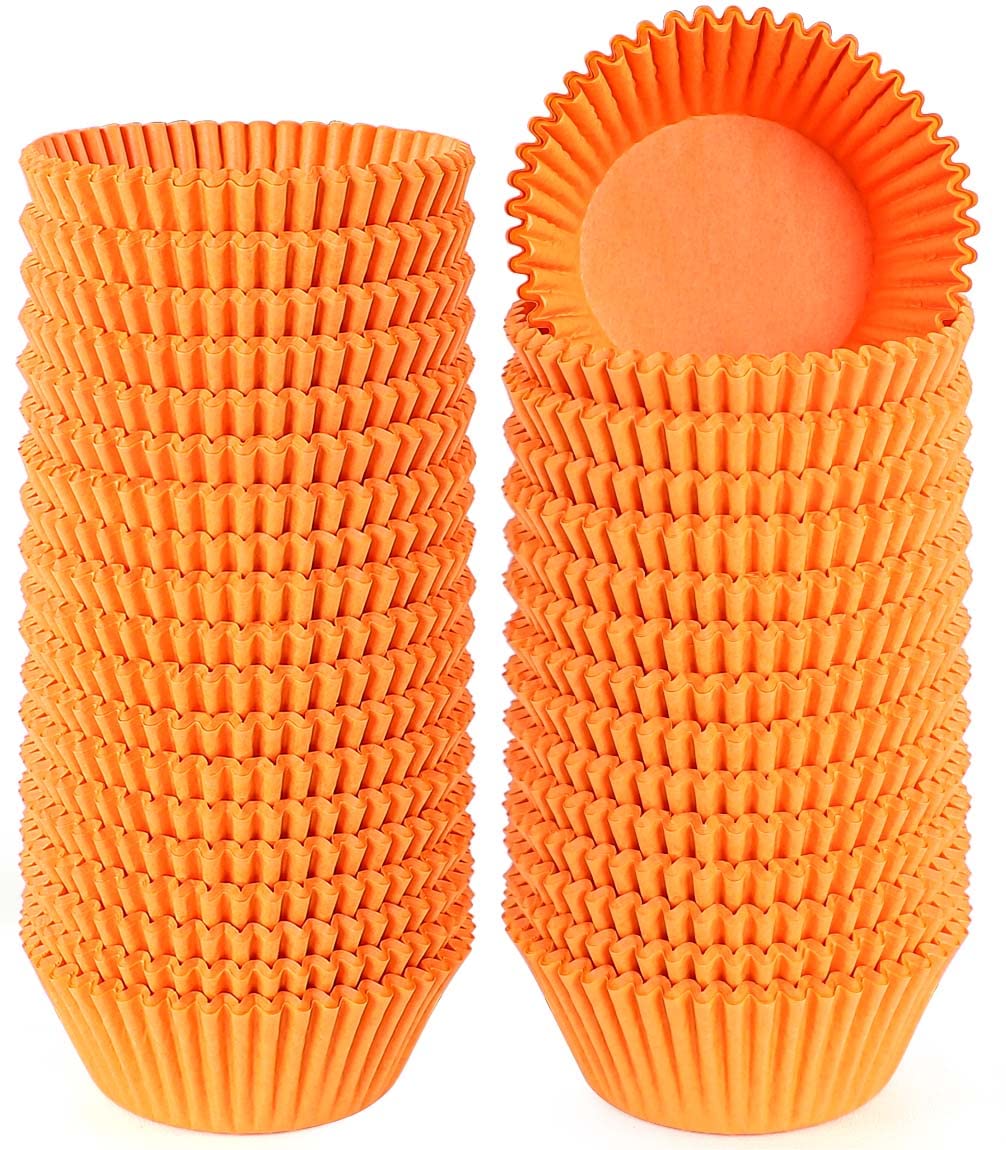 Caperci Standard White Cupcake Liners 500 Count, No Smell, Food Grade & Grease-Proof Baking Cups Paper