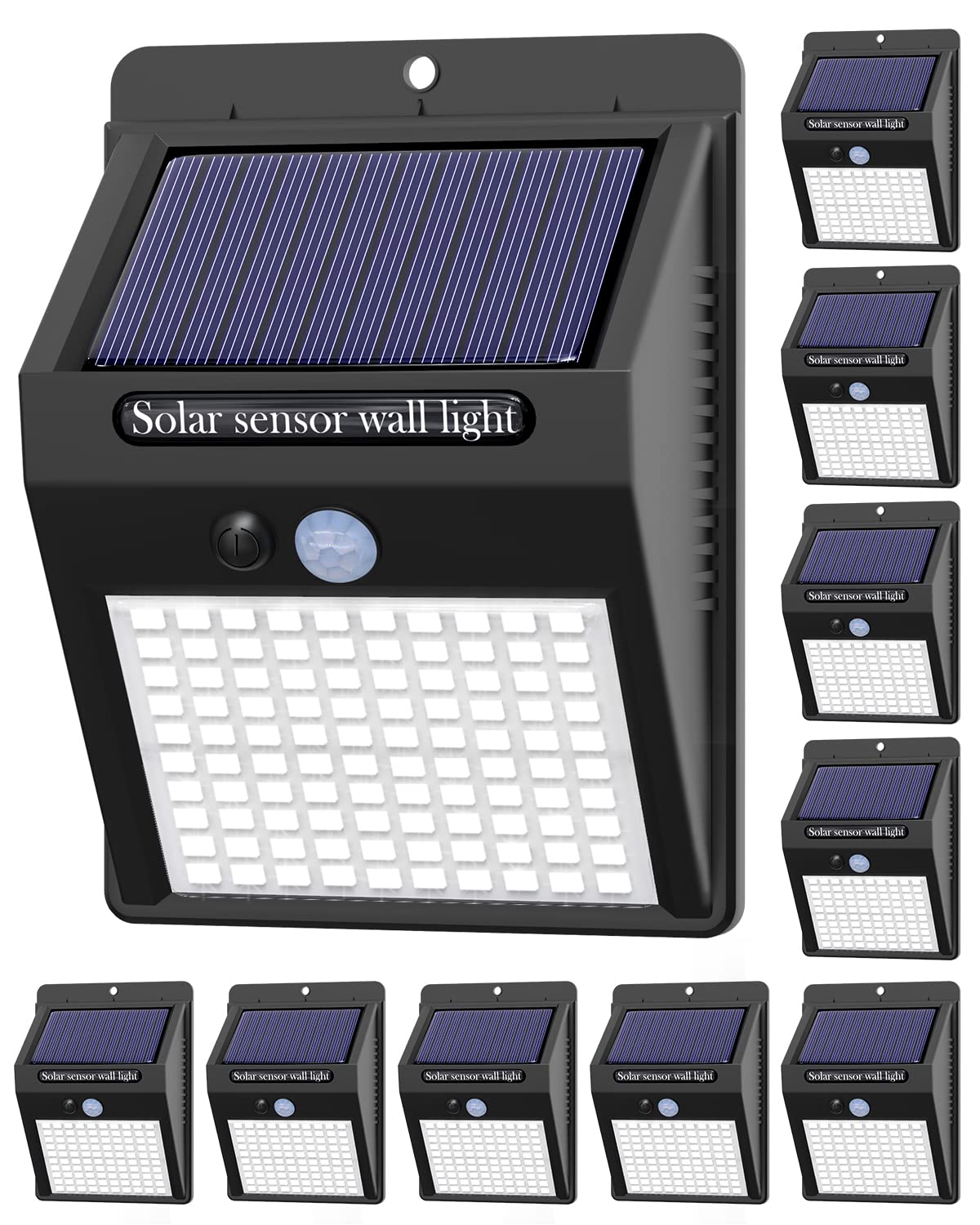 2 Pack Outdoor Solar Motion Lights - 3 Modes/100LED Wireless, IP65 Waterproof Solar Security Lights with Motion Sensor for Front Door, Backyard, Garage, Deck