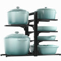 ORDORA Pots and Pans Organizer for Cabinet 16.61 Height, 8 Tier Pot Organizers Rack with 3 DIY Methods, Adjustable Pan Organizer under Cabinet Kitchen Organization and Storage