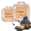 4 qt Air Fryer Liners, Chefman Air Fryer Liners, Disposable 4qt Air Fryer Liner for Chefman TurboX 4-in-1& 4.5 QT Cuisinart Airfryer, Non-stick Parchment Paper for Frying, Baking- Unbleached(120Pcs)