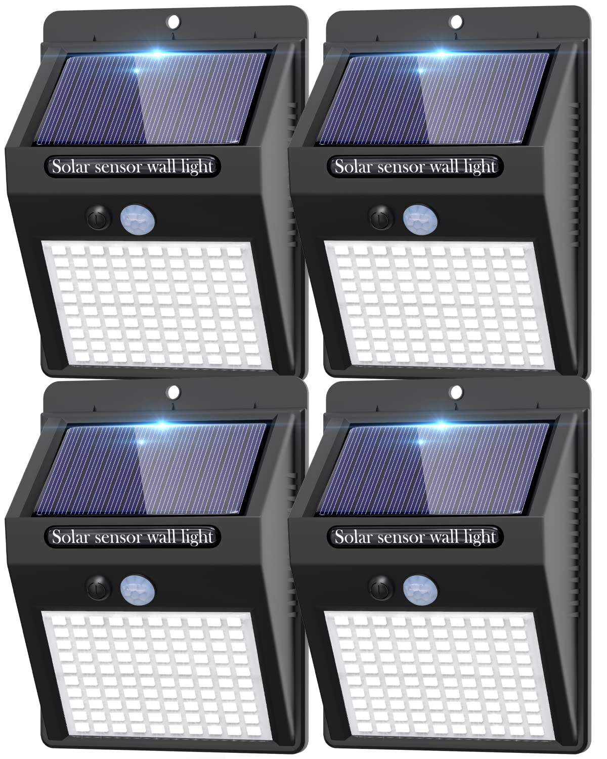 2 Pack Outdoor Solar Motion Lights - 3 Modes/100LED Wireless, IP65 Waterproof Solar Security Lights with Motion Sensor for Front Door, Backyard, Garage, Deck