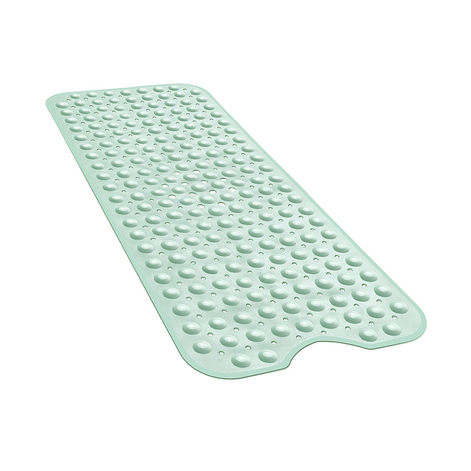 YINENN Bath and Shower Safety Mats 40x16 inch, Non Slip with Suction Cups for Bathroom Stall and Tub Floor, Extra Large and Machine Washable, Drain Holes Keep Bathtub Clean, Beige