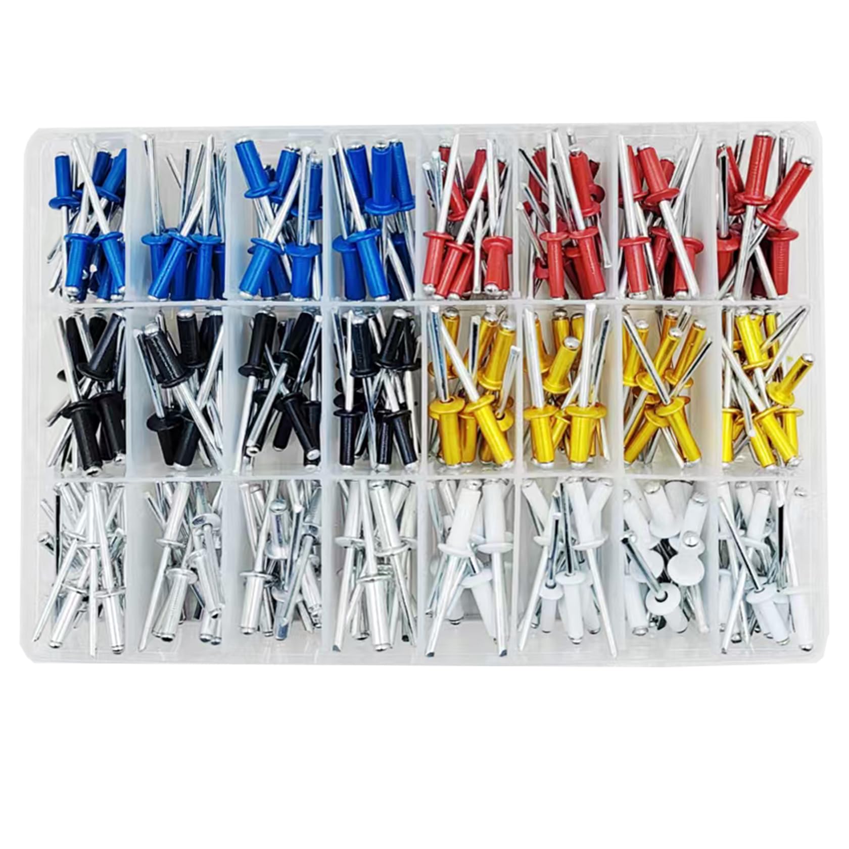 Wensilon(80Pcs) Aluminum blind pro Rivets Kit,Aluminum Grip and Steel Mandrel Set