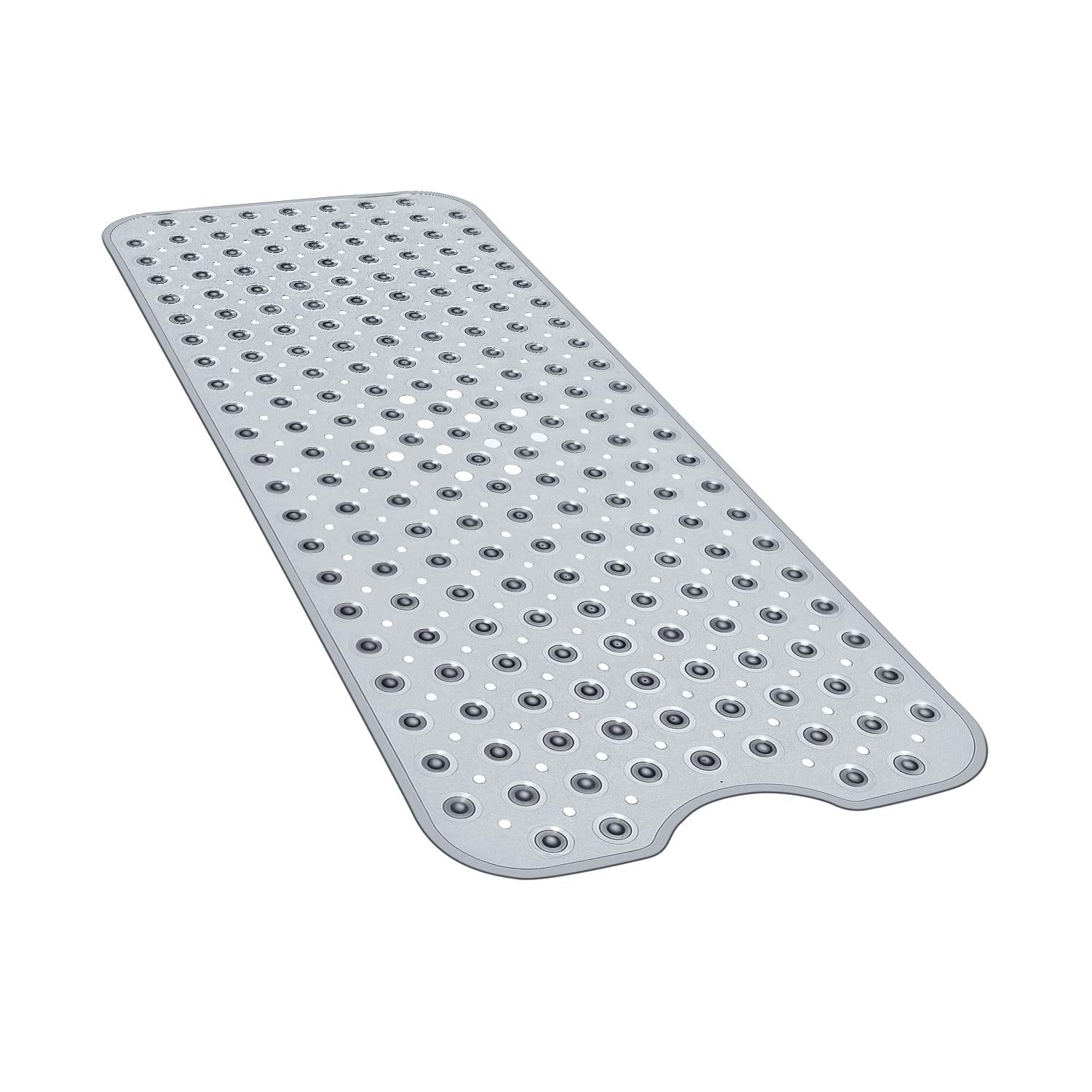 YINENN Bath and Shower Safety Mats 40x16 inch, Non Slip with Suction Cups for Bathroom Stall and Tub Floor, Extra Large and Machine Washable, Drain Holes Keep Bathtub Clean, Beige