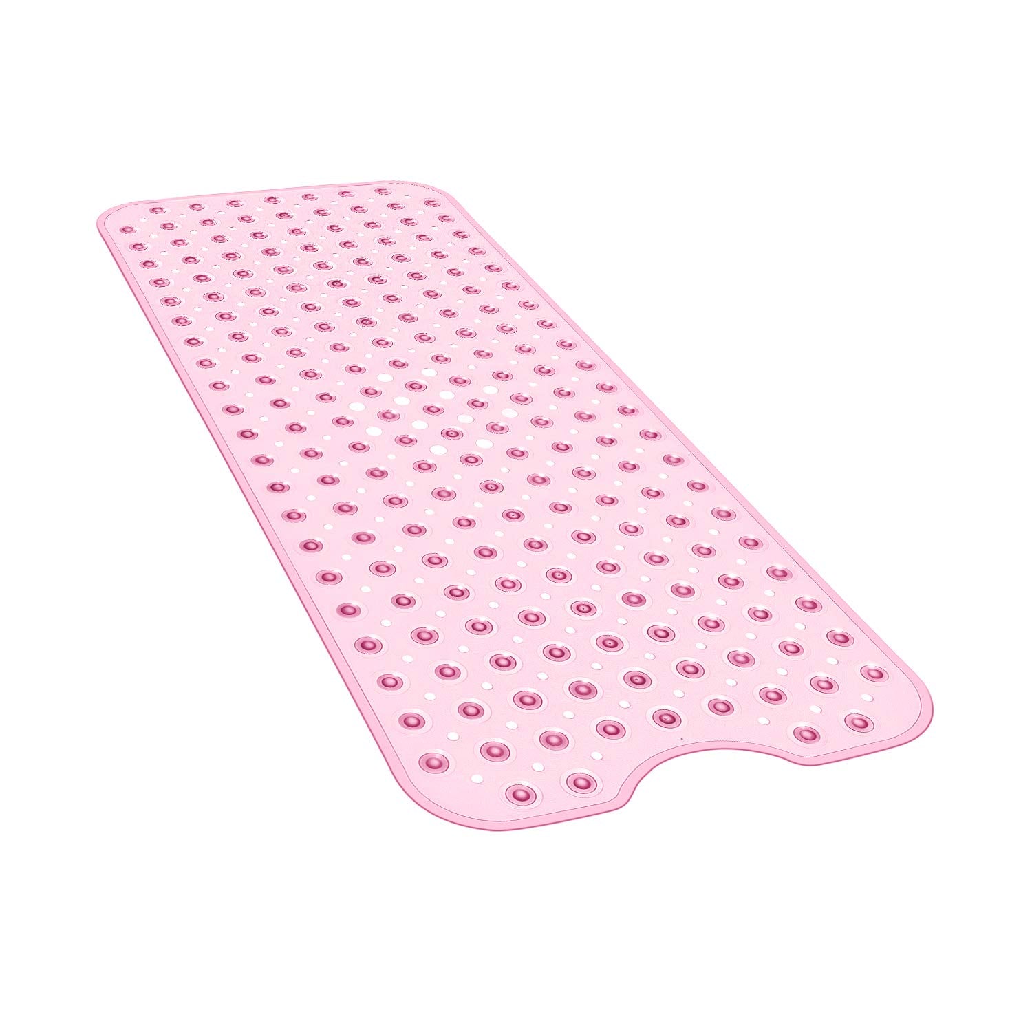 YINENN Bath and Shower Safety Mats 40x16 inch, Non Slip with Suction Cups for Bathroom Stall and Tub Floor, Extra Large and Machine Washable, Drain Holes Keep Bathtub Clean, Beige
