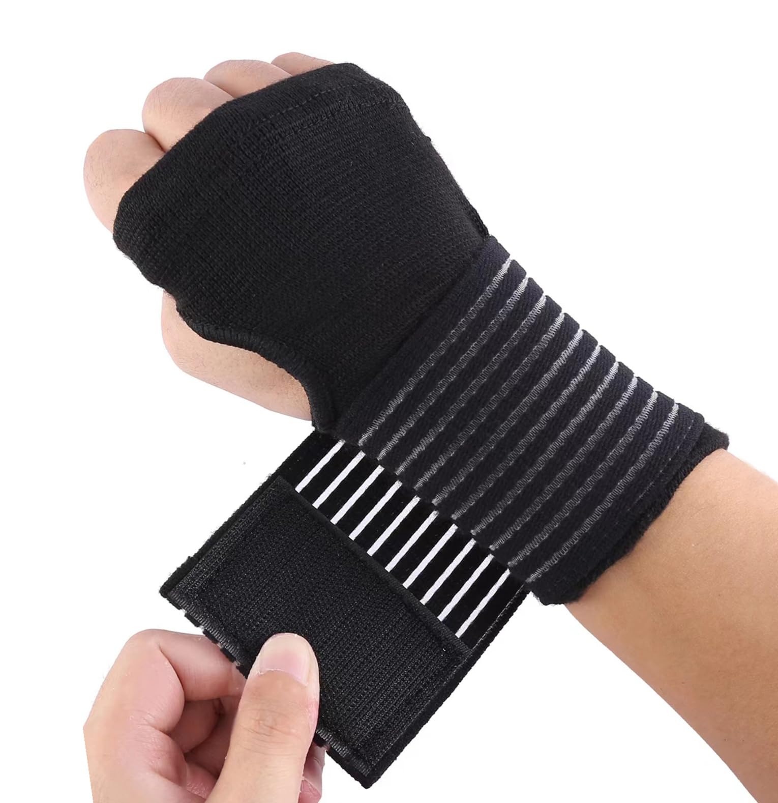 Palm Brace Wrist Support Sleeves (1 Pair), Everyday Use Wrist Brace, Compression Carpal Tunnel for Wrist Pain Relief, Fitness Gloves, Sports Glove, Wrist Brace for Men and Women (M, Black)