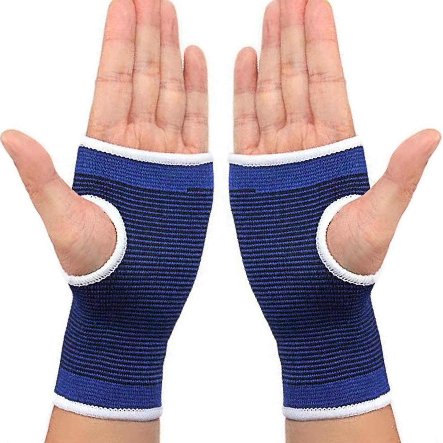 Palm Brace Wrist Support Sleeves (1 Pair), Everyday Use Wrist Brace, Compression Carpal Tunnel for Wrist Pain Relief, Fitness Gloves, Sports Glove, Wrist Brace for Men and Women (M, Black)