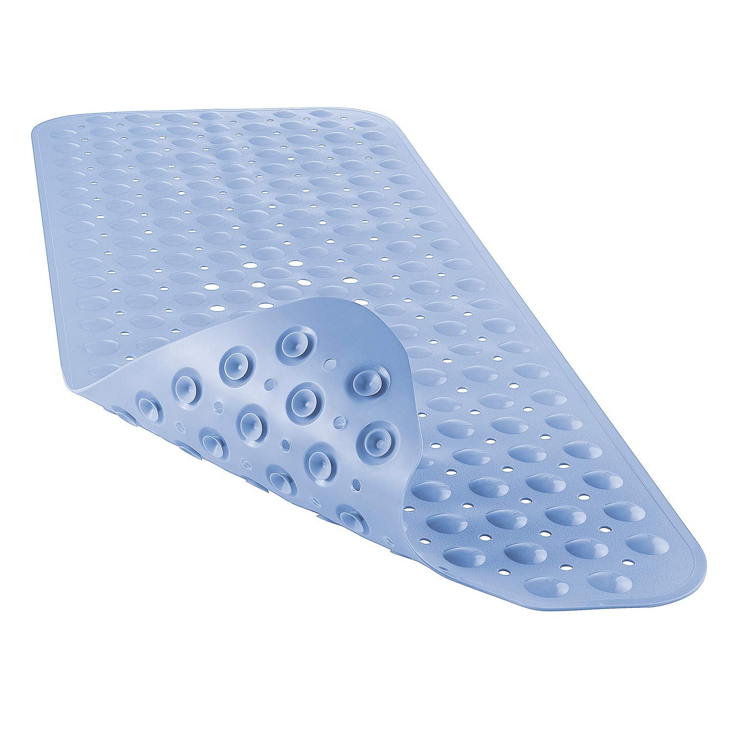YINENN Bath and Shower Safety Mats 40x16 inch, Non Slip with Suction Cups for Bathroom Stall and Tub Floor, Extra Large and Machine Washable, Drain Holes Keep Bathtub Clean, Beige