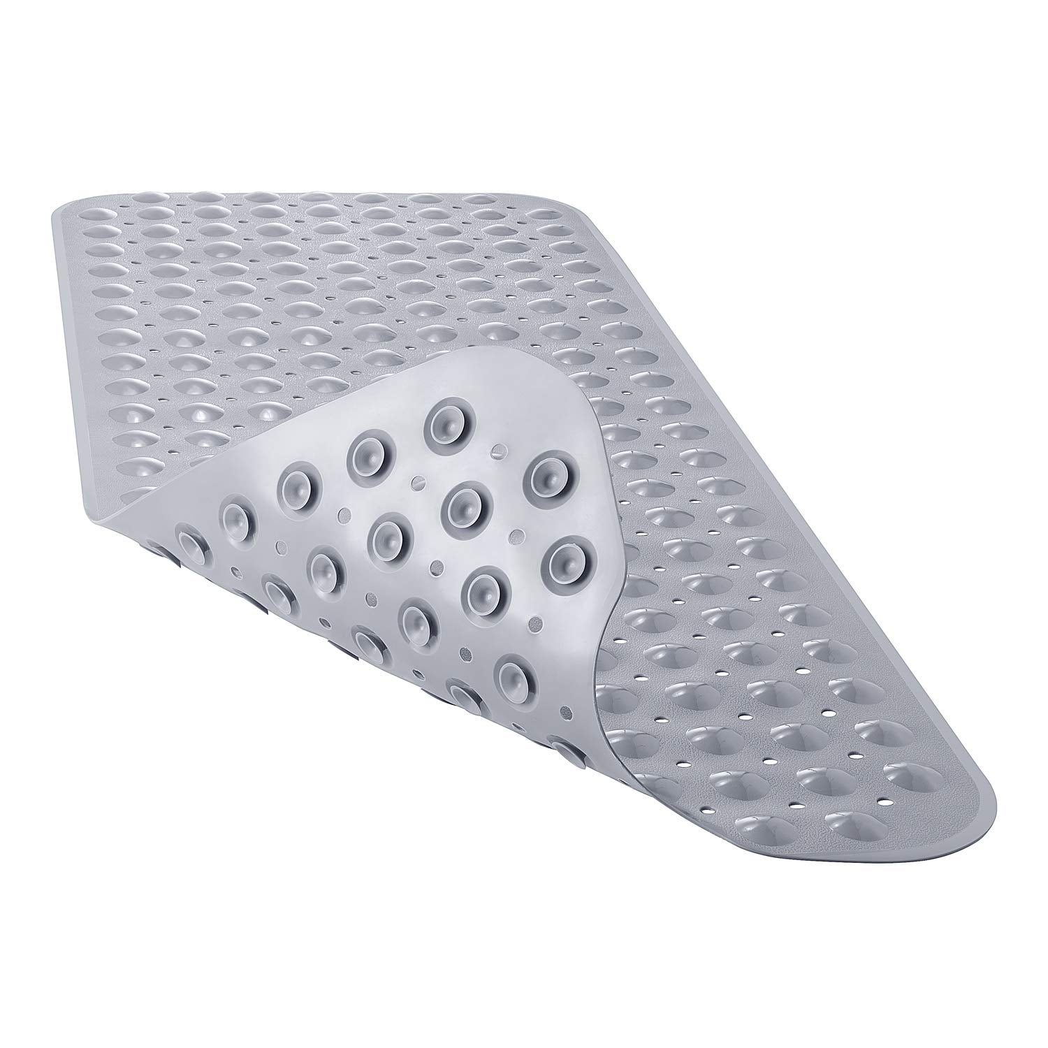 YINENN Bath and Shower Safety Mats 40x16 inch, Non Slip with Suction Cups for Bathroom Stall and Tub Floor, Extra Large and Machine Washable, Drain Holes Keep Bathtub Clean, Beige