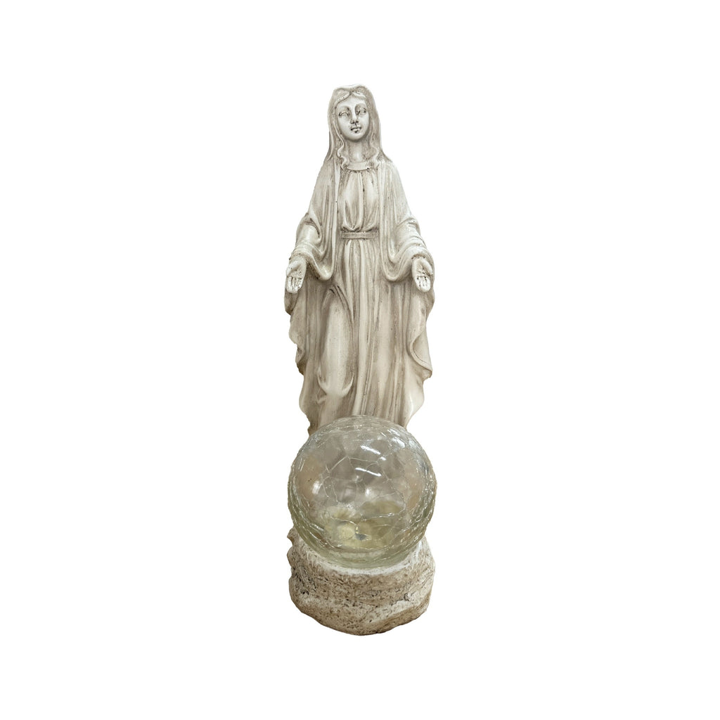 IP44 Solarna lampa od smole za zanate, bela statua, ornament, pogodna za baštu, terasu, travnjak, balkon, ribnjak, praznična dekoracija, pokloni za prijatelje