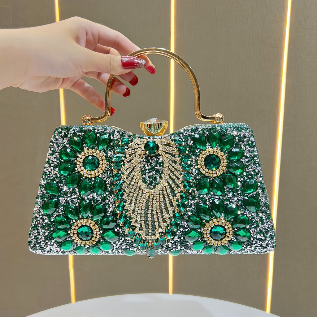 Sjajna večernja prekobedna torba sa sigurnosnom kopčom u obliku rajnstona - idealna za venčanja, žurke i svakodnevnu upotrebu - elegantan poklon za dame, modni dodatak za mlade, luksuzni stil sa sekvencima, ženstveni modni detalj, izuzetna izrada