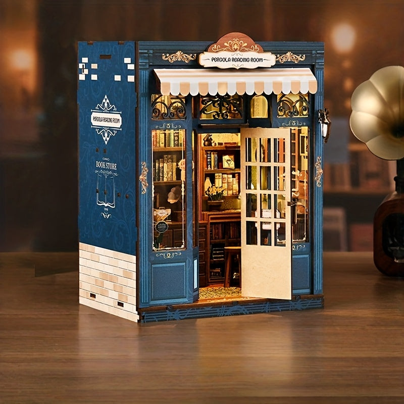 Arbor Čitaonica Držač za Knjige 3D Model Komplet 3D Arhitektonski Model Ručno Sklapanje Komplet za Kolekciju Kućna Dekoracija Kreativno Ručno Rađeno Umetničko Delo Veoma Pogodno za Poklanjanje Prijateljima i Porodici Rođendanski Pokloni Božićni Pokloni No