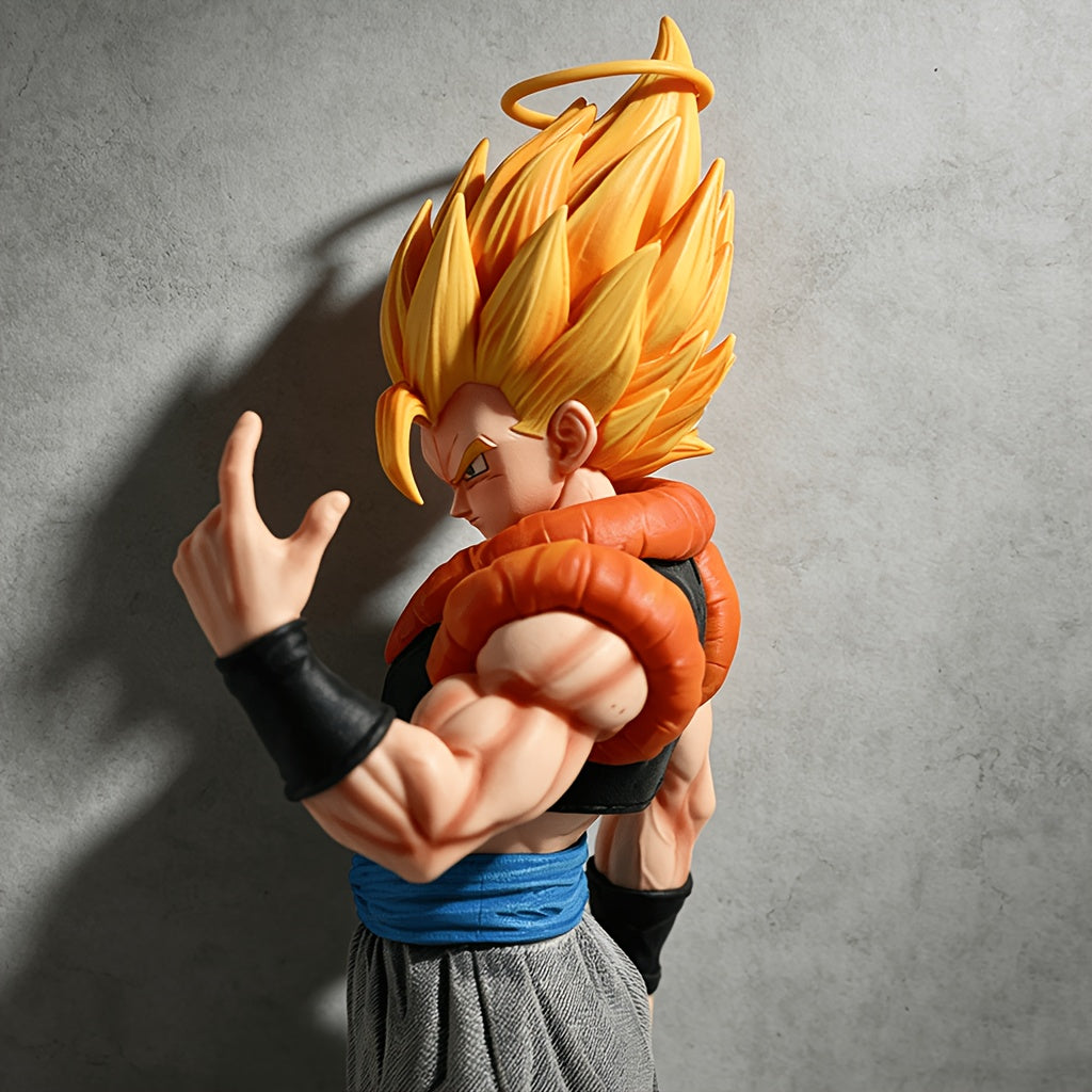 Dragon Ball Gogeta Super Saiyan 33CM Anime Figure - Collectible Statue with Golden Halo 735G | Anime Figures, PVC Action Figure, Room Decoration, Collectible Toys, Dragon Ball Characters, Anime Fan Gift