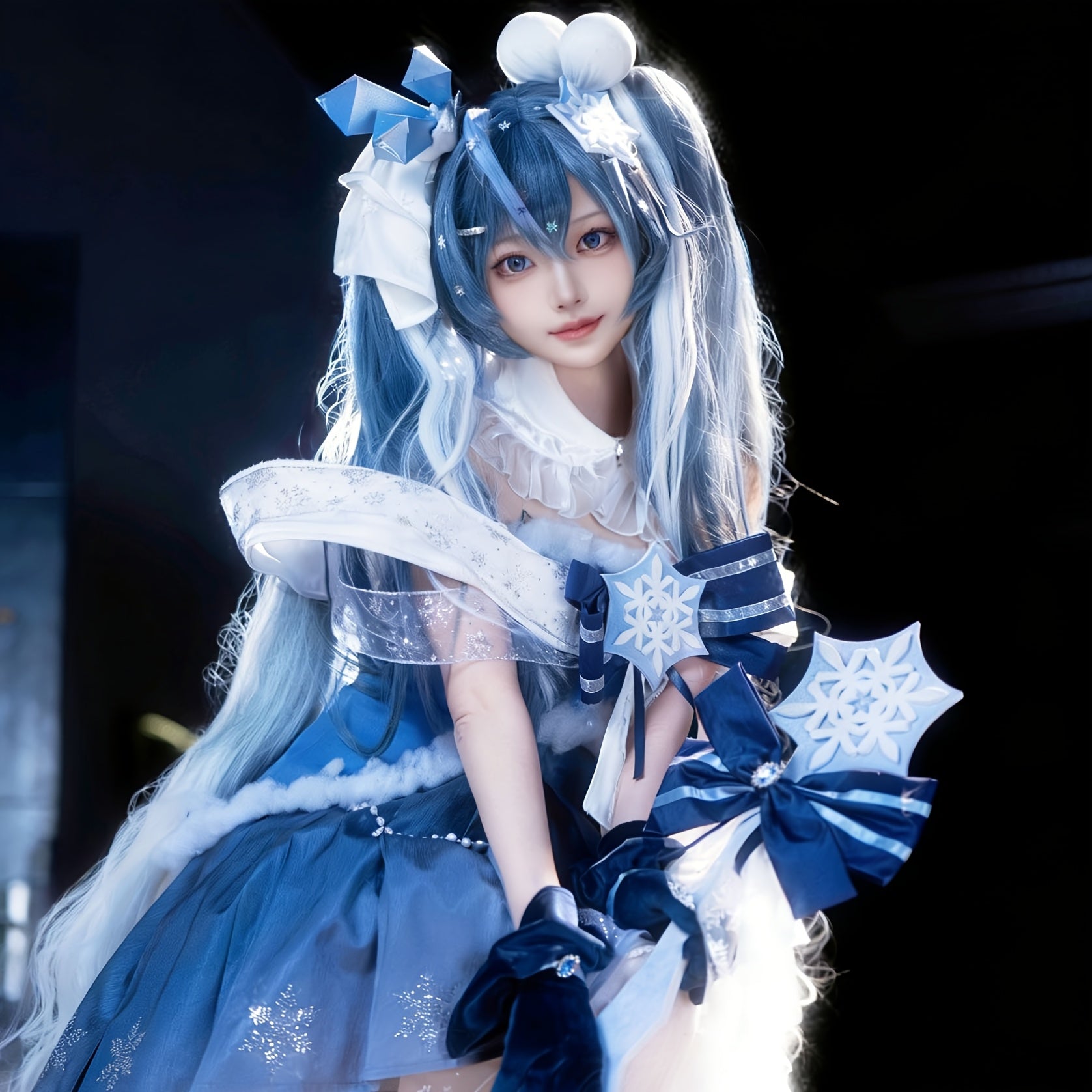 A Cosplay Wig Suitable for All Adults, Lolita Style, T-Color Partition Separate Double Ponytail with Large Waves, Easy to Style, Adds Hair Volume, Suitable for Holiday Outfits, Cosplay, And Daily Outings, Parties, And Gatherings