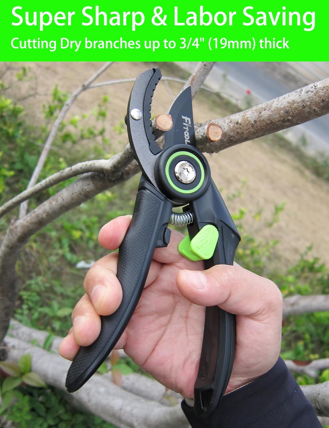 Professional Secateurs, with Super Sharp SK5 Steel Blades, Gardening Hand Clippers Pruners, Garden Trimming Scissors, Pruning Shears 8-Inch (Anvil)