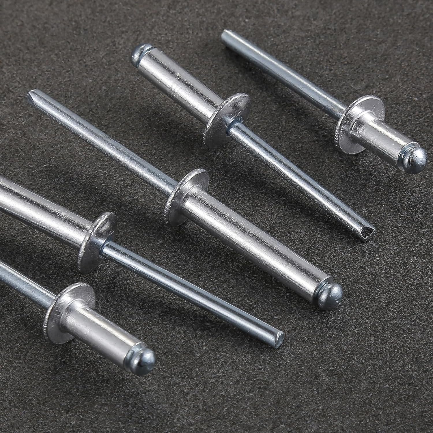Wensilon(80Pcs) Aluminum blind pro Rivets Kit,Aluminum Grip and Steel Mandrel Set