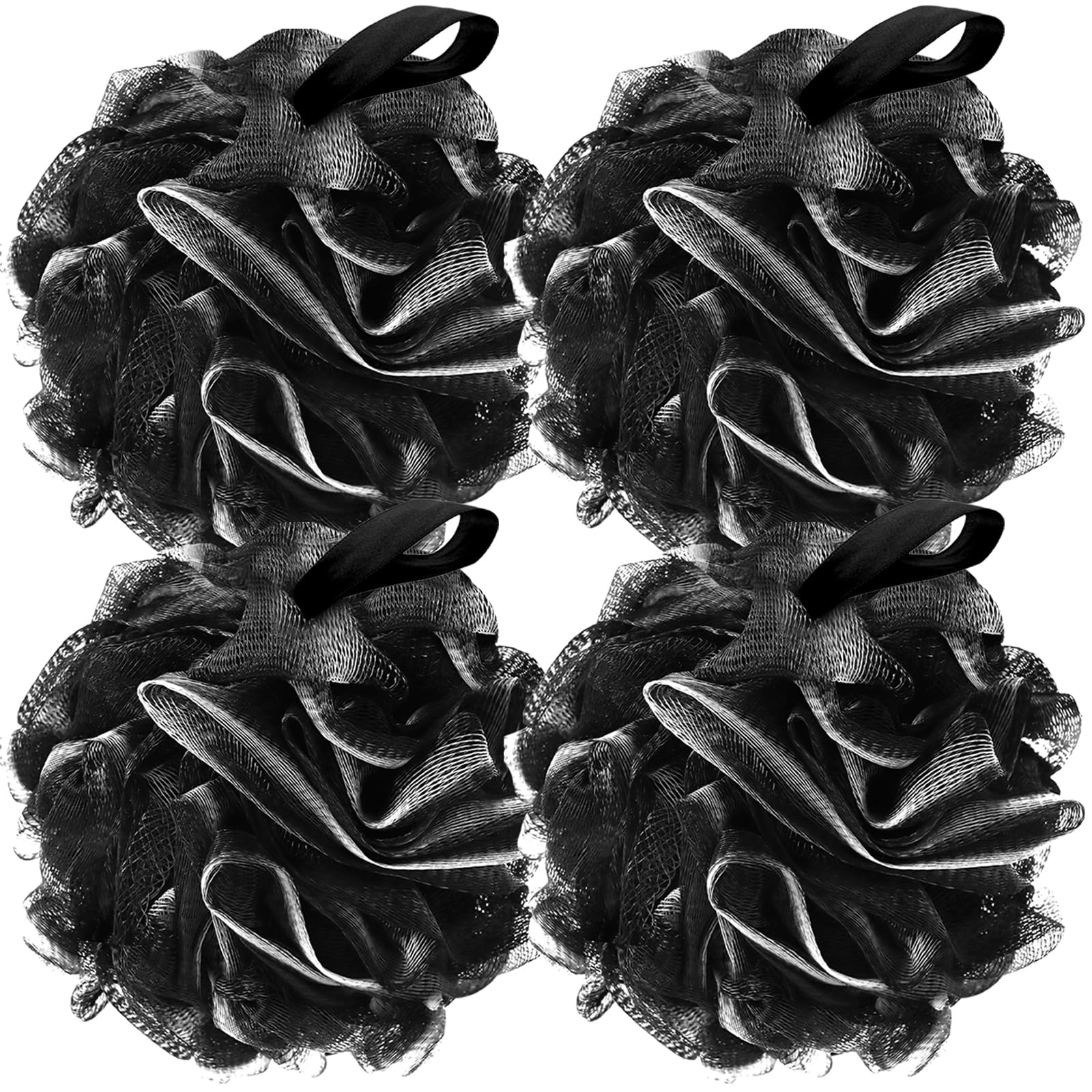 FARMOGA Bath Loofah Sponge Back Scrubber Shower Sponge Soft Mesh Exfoliator Pouf Shower Ball Bath Sponges for Women and Men Bath Accessories