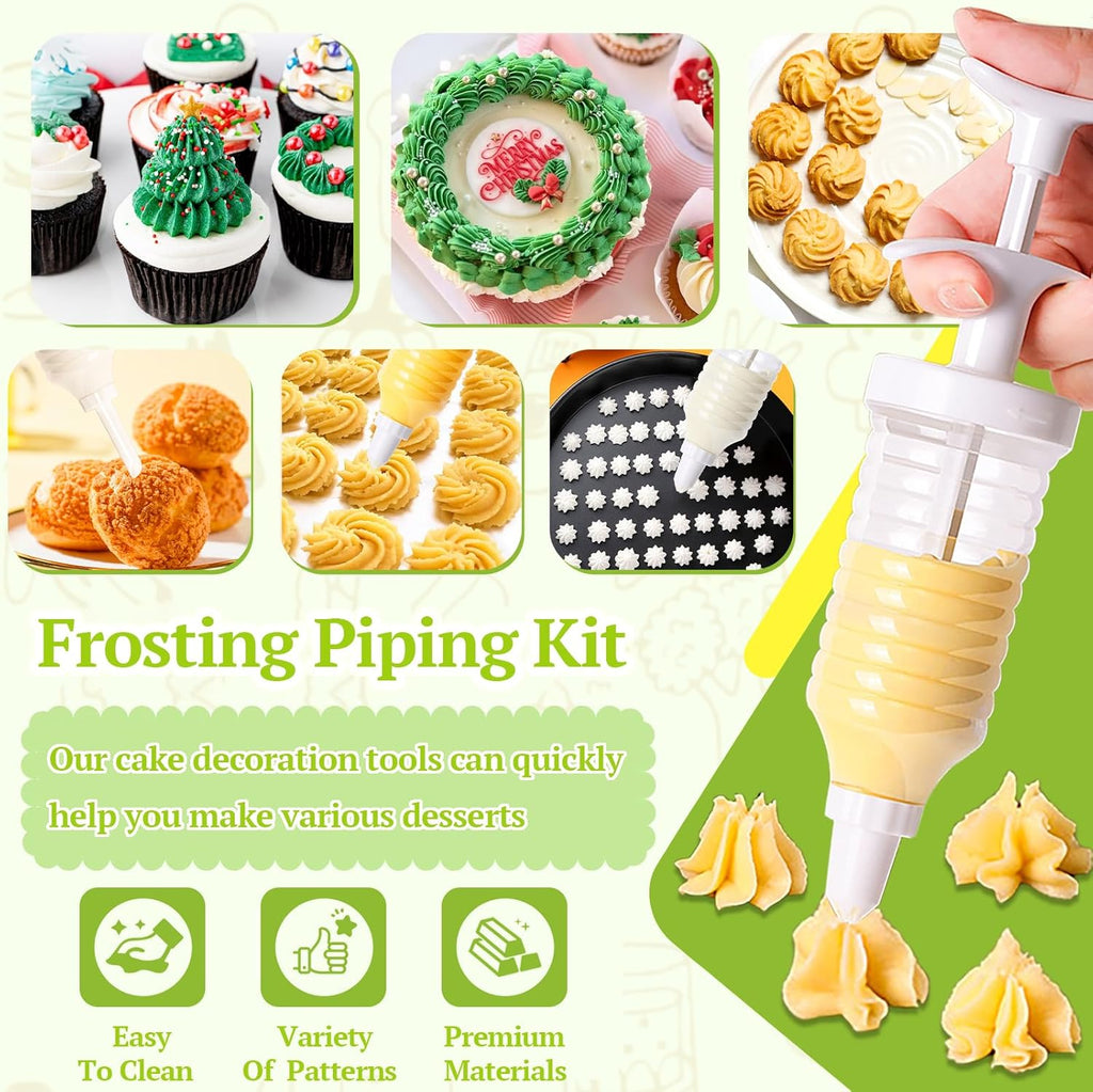 Suuker Cake Decorating Gun, White | 8 Piping Tips, Cupcake Icing Piping Kit, Cupcake Injector, Decorating Icing Set