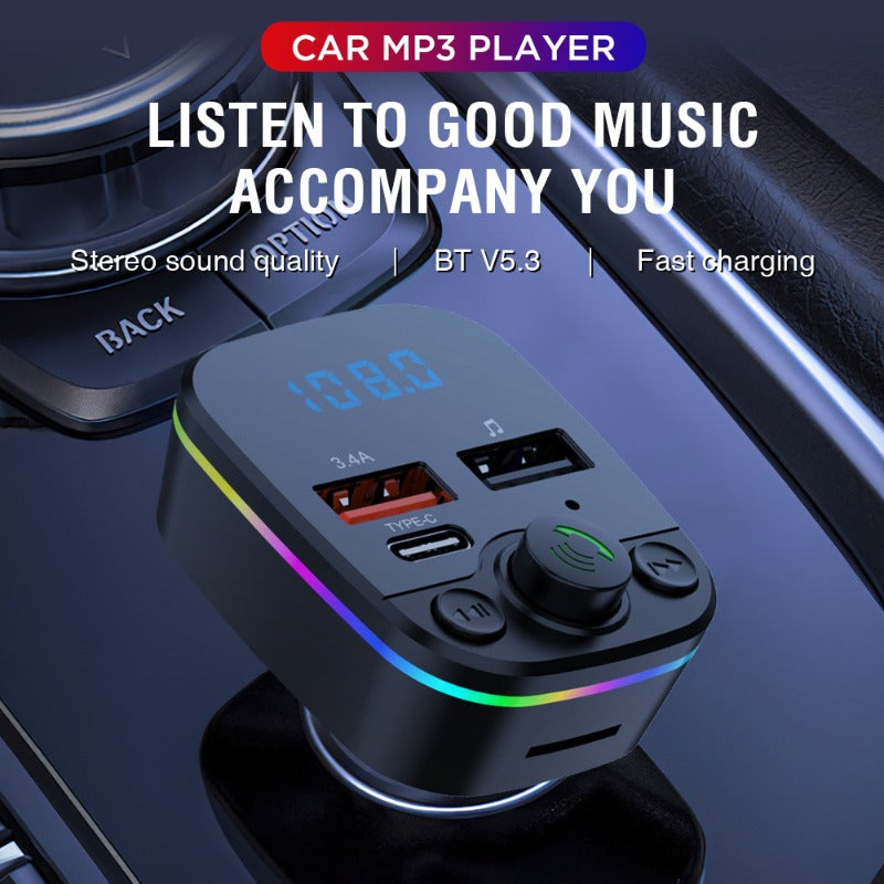 Auto Bluetooth MP3 Plejer sa Hands Free Pozivima, FM Predajnikom, Utorom za Memorijsku Karticu i Punjačem za Telefon