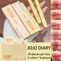 24 komada/JOJO DIARY Set čvrstih sjajeva za usne sa motivom prolećnih cvetova, hidratantni i vlažni, dugotrajna boja, niska zasićenost, pogodni za svakodnevnu upotrebu i posebne prilike, neophodni za Dan zaljubljenih, Dan majki i sezonu venčanja