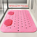 Bathroom Shower Anti-Fall Anti-Slip Mat, Strong Suction Cup Fixed on Back, Premium PVC Material, with Massage Bumps, Shower Safety Carpet, Bathtub Massage Pad, Hotel Bathroom Anti-Slip Foot Pad