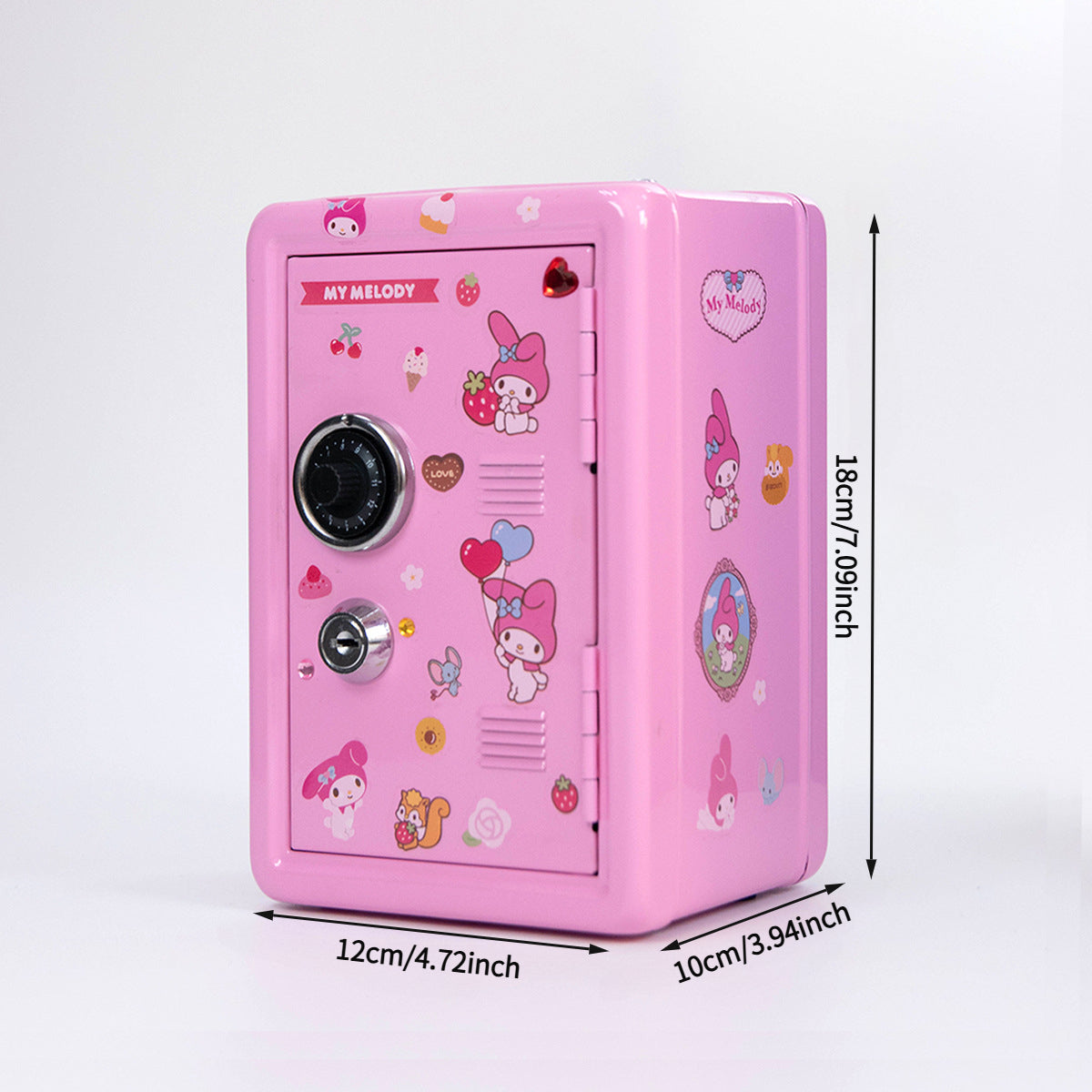 Sanrio Mini Metalni Sef:  / My Melody / Pompompurin - Tri Dostupna Stila, Skladište za Kovanice, Brava sa Šifrom i Dva Ključa, Savršen za Organizaciju na Radnom Stolu ili Poklanjanje, Nezaobilazno za Fanove Sanrio-a!