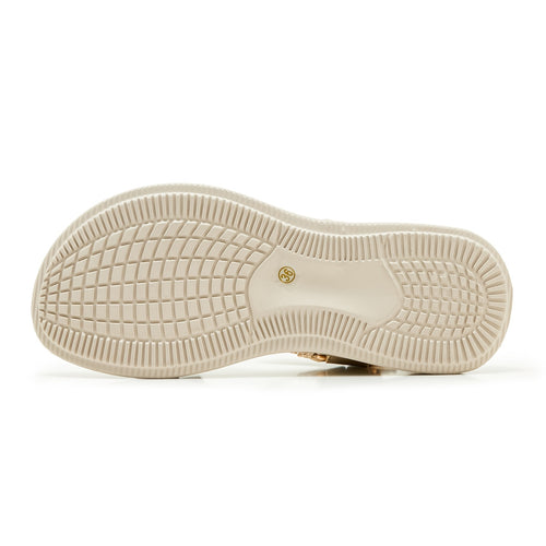 2026 New Summer Women'S Sandals Comfortable And Versatile Hookandloop Casual Beach Sandals Soft Thick Sole Wedge Shoes, Women Shoes