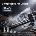 BILOLLY Turbo Duvač Prašine, 150.000 RPM Ventilator sa Kompresorom Vazduha Jačine Uragana, Brushless Motor Visokih Performansi, Baterija od 8000mAh Ultra-Duga Izdržljivost, Idealan za Uklanjanje Prašine sa Elektronskih Uređaja, Čišćenje Automobila i Palje