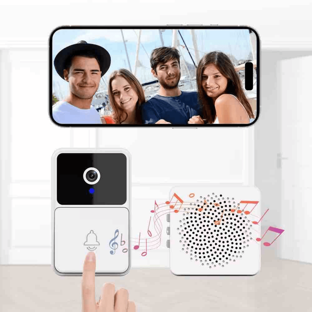 Bežični WiFi Smart Video Zvono za Vrata sa Niskom Potrošnjom Energije, Daljinski Dvosmerni Audio Interfon Kućno Zvono za Vrata