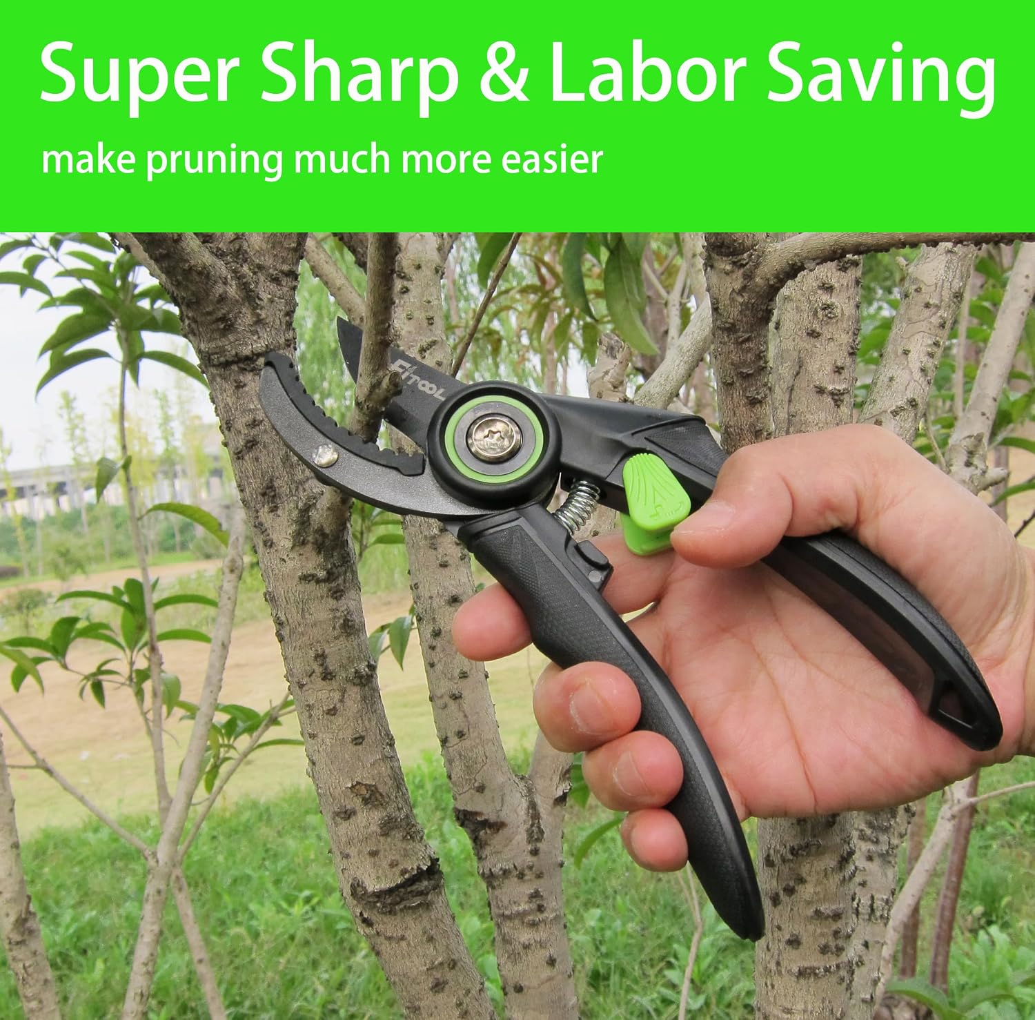 Professional Secateurs, with Super Sharp SK5 Steel Blades, Gardening Hand Clippers Pruners, Garden Trimming Scissors, Pruning Shears 8-Inch (Anvil)