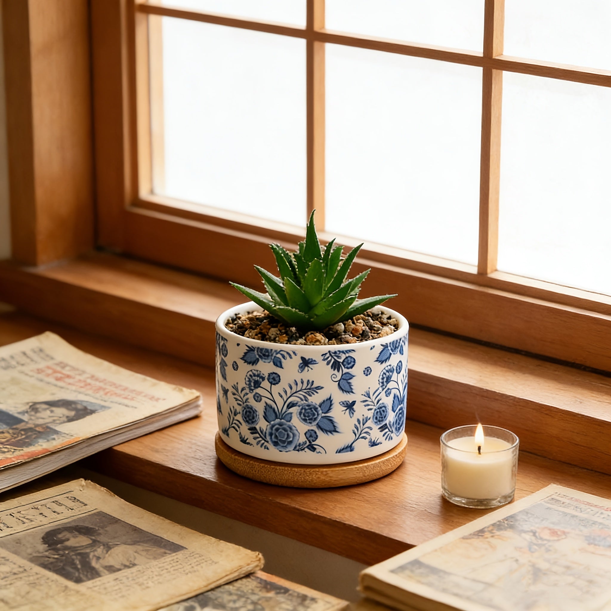 6pcs Creative Vintage And Porcelain Succulent Pot Set. Suitable for Indoor And Outdoor Use, Including Courtyards, Gardens, Offices, Living Rooms, And Cafes, This Decorative Pot Set Features Drainage Holes. Gardening Gift Home Decor