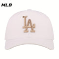 MLB Baseball Cap - White with Golden LA Lettering, Designed for Sports, Casual, And Formal Occasions - Unisex Baseball Cap - Officially Licensed by MLB, Sports Additions, Athletic Design, Durable Construction, Stylish Headwear for Sports Enthusiasts