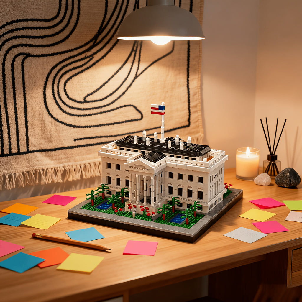 UNESCO Svetska Baština Bela Kuća Model Kockica 3D Puzzle Sklopiva Mozgalica Opuštanje Stresa Vežba Manualna Sposobnost I Koncentracija Umetnička Kolekcija Ornament Rođendanski Poklon Igračka