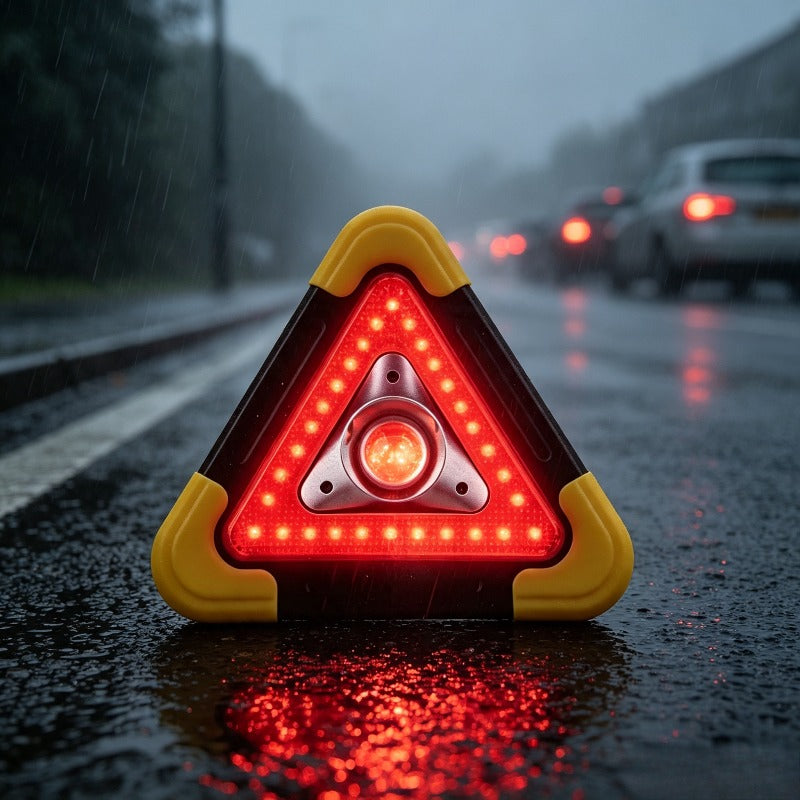 Dostava iz lokalnog skladišta, Punjivo trokutasto LED svetlo za upozorenje, Putno svetlo za hitne slučajeve sa treptanjem, Prenosivo svetlo za upozorenje na opasnost za kvar automobila, Vodootporno radno svetlo za hitne slučajeve u vozilu, kampovanje, odr