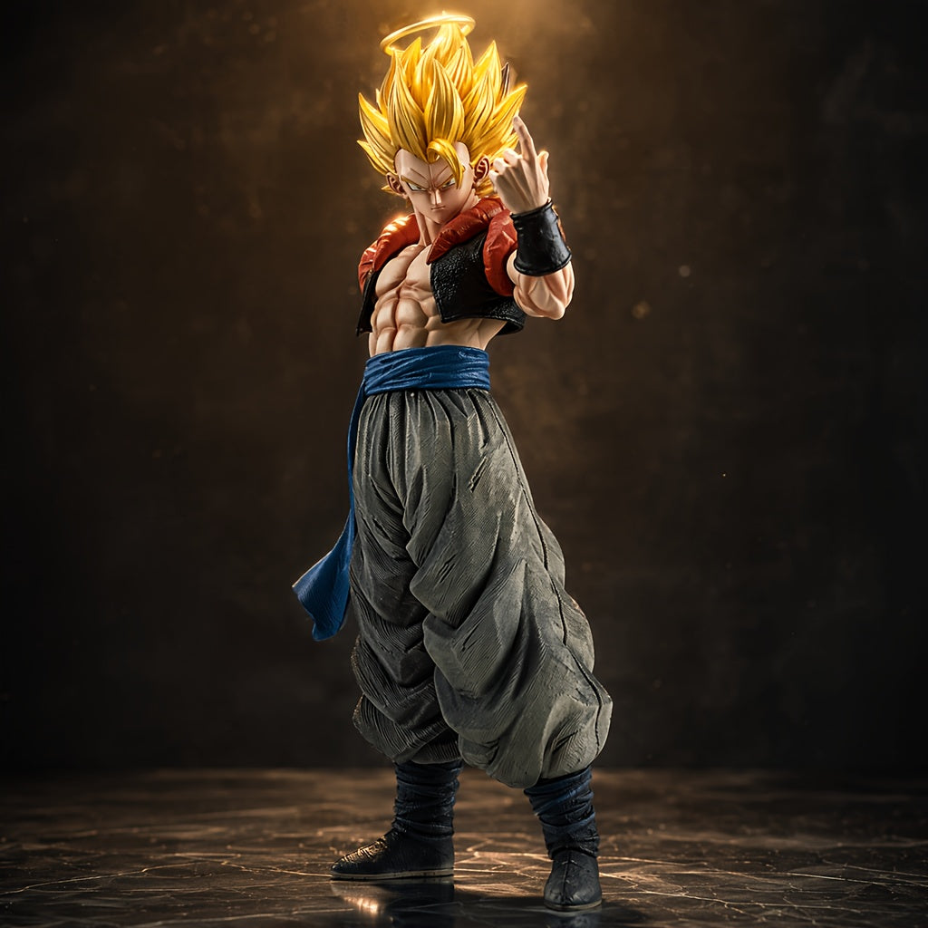 Dragon Ball Gogeta Super Saiyan 33CM Anime Figure - Collectible Statue with Golden Halo 735G | Anime Figures, PVC Action Figure, Room Decoration, Collectible Toys, Dragon Ball Characters, Anime Fan Gift