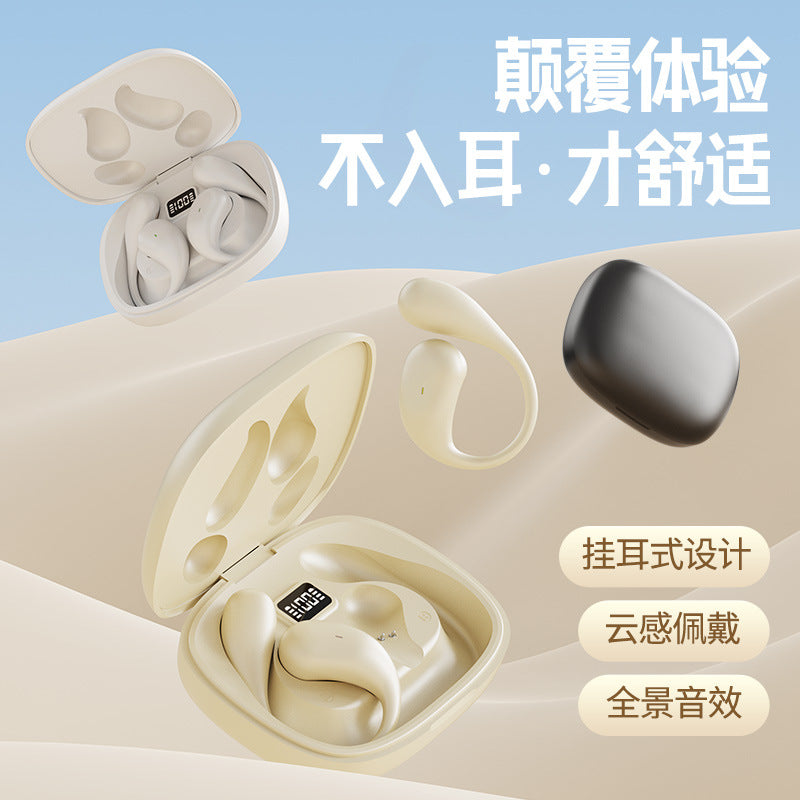 跨境X32新款OWS蓝牙耳机挂耳式耳机大电量数显屏幕运动降噪可代发