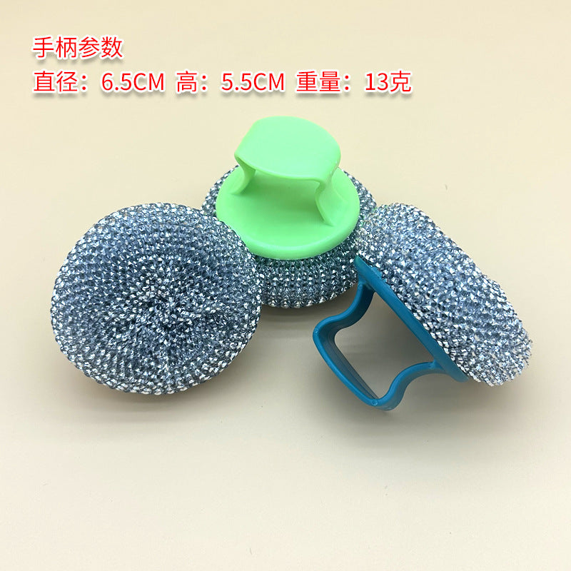 锅刷可拆洗不粘锅钢丝球PET清洁球厨房不伤锅强力去污刷厂家批发