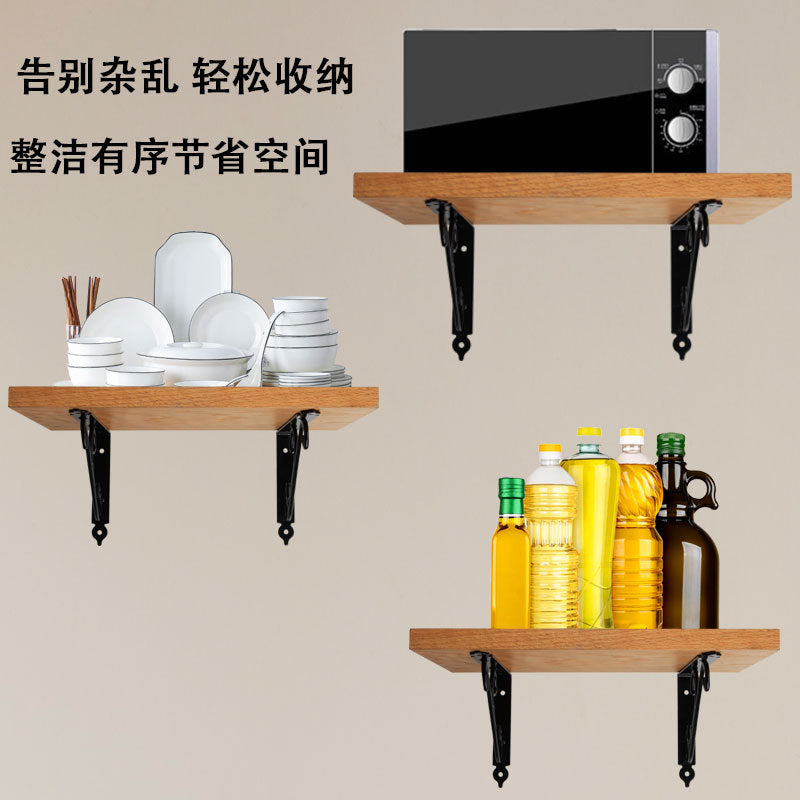 圆花加厚三角支架托架墙上壁挂层板置物架直角铁艺固定隔板支撑架