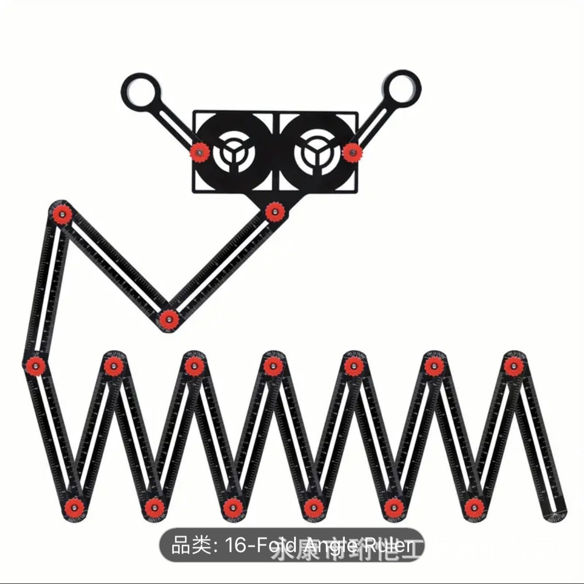 万向六折尺泥瓦工具贴瓷砖神器铺地面开孔折角尺瓷砖开孔定位器