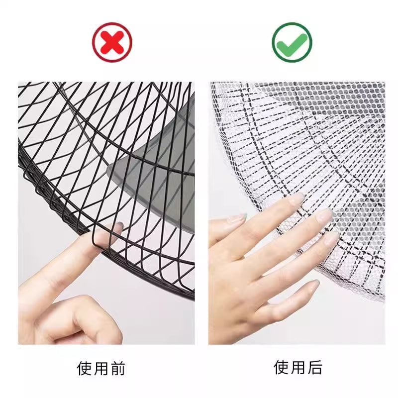 电风扇防护网防尘罩儿童防夹手安全网罩宝宝保护罩涤纶卡扣防小孩