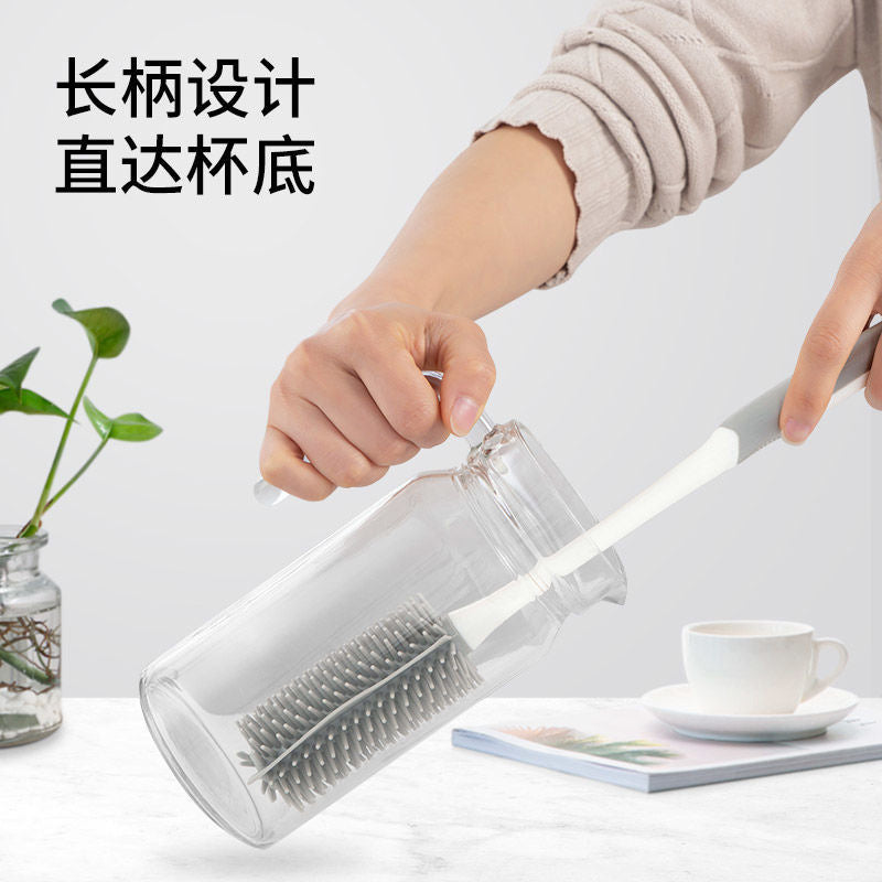 水杯清洁刷杯刷厨房洗杯子长柄刷瓶刷刷子细长省力旋转清洁奶瓶刷