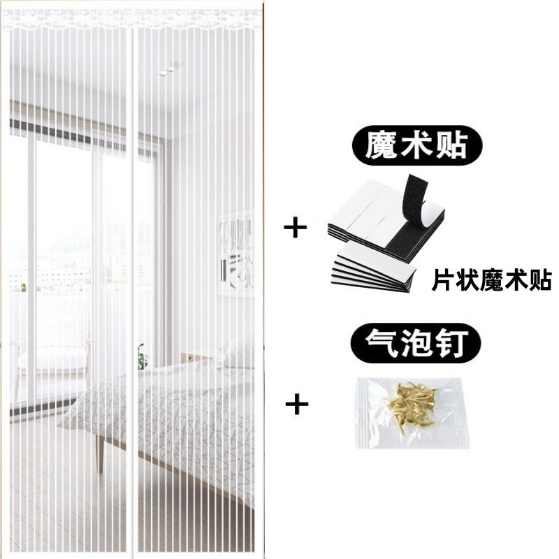夏季防蚊门帘磁性软纱门 防蚊纱门 印花磁性软纱门防蚊纱门