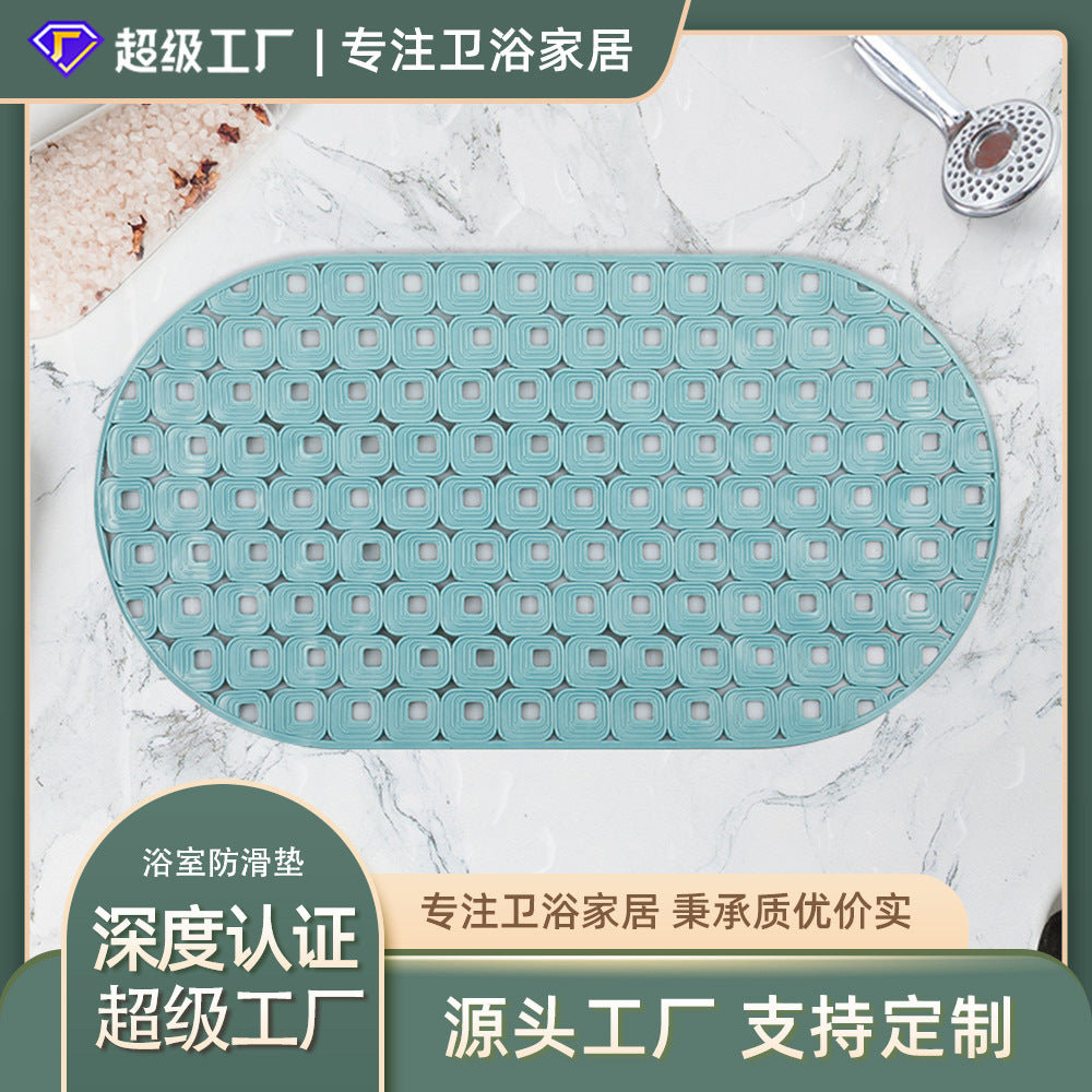 70*39CM椭圆浴室防滑垫强力吸盘TPR浴室垫防滑地垫浴垫浴缸垫地垫