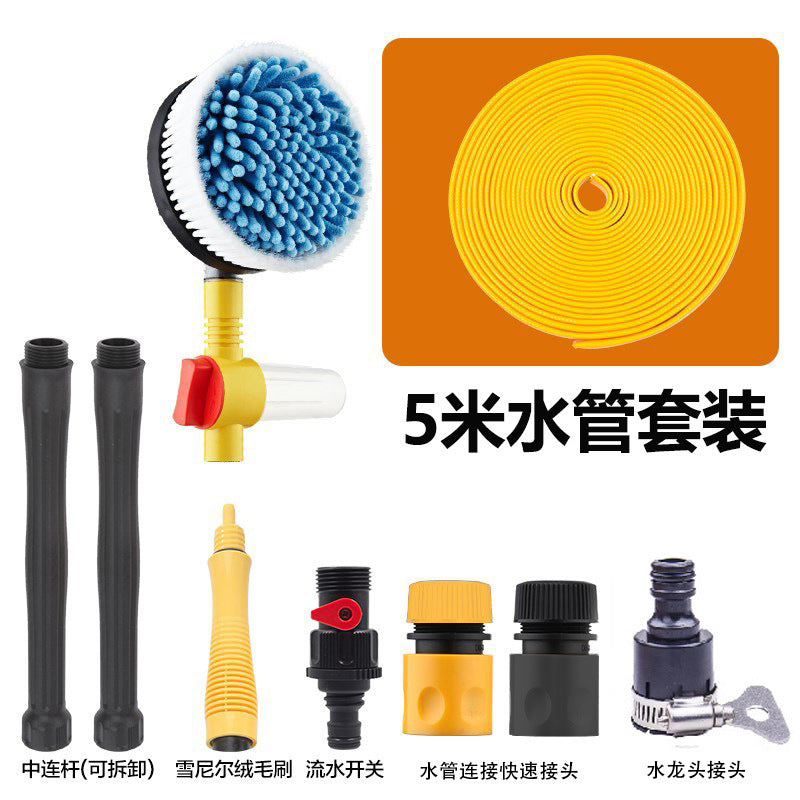 洗车神器通水刷雪尼尔自动旋转拖把家用擦车长柄伸缩刷子洗车拖把